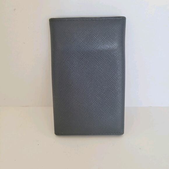 Authentic Prada Multicles Key Holder Hooks Case Navy Blue Saffiano Metal Baltico - Picture 3 of 12